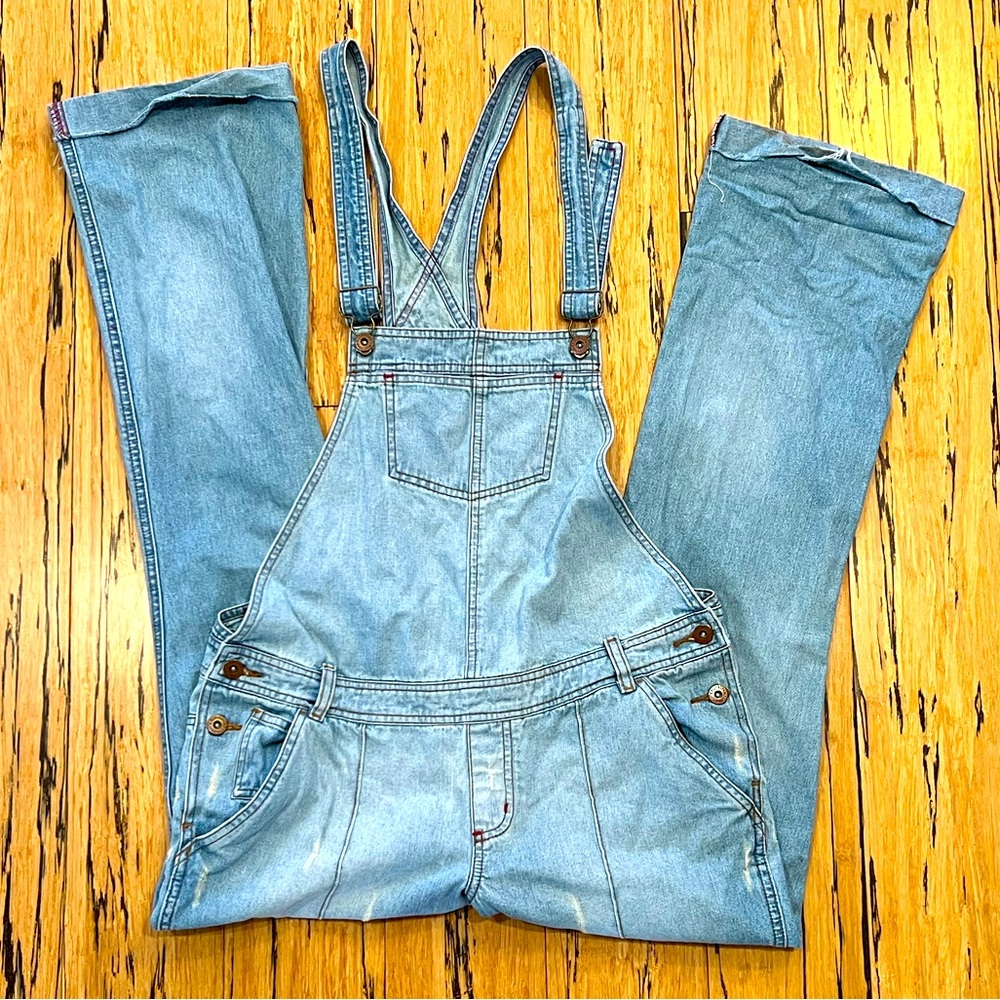 ☀️ Blue Asphalt ☀️ Distressed Overalls Slim Fit